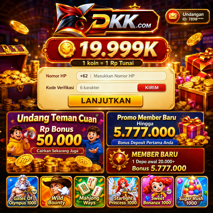 DKK - Dowdload & Install Aplikasi Slot Asli Minimal Bet 400 Perak